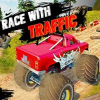 3D Trafikte Monster Truck Yarışı