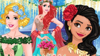 Ariel, Moana e Aurora abiti da ballo