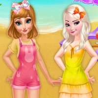 Yaz tatilinde Elsa ve Anna