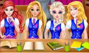 Elsa, Ariel, Rapunzel i Aurora w szkole