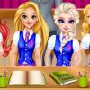 Elsa, Ariel, Rapunzel und Aurora in der Schule