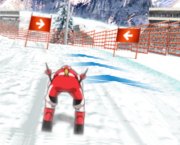Slalom héros sur la piste de ski