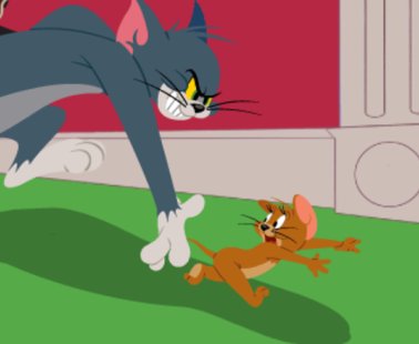 Tom and Jerry chasing jerry
