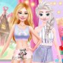 Barbie und Elsa in Candyland