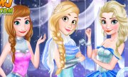 Anna, Elsa y Rapunzel invierno baile
