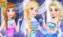 Anna, Elsa e Rapunzel na bola de inverno