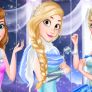 Anna, Elsa ve Rapunzel balo kış