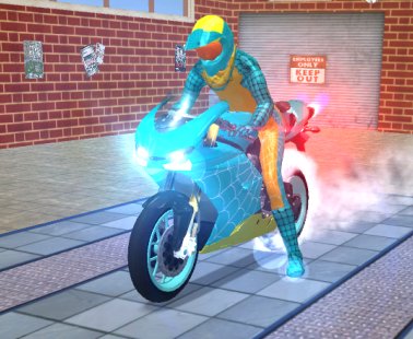 Spiderman w misji 3D z motocyklem