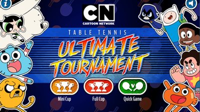 Championnat de tennis avec des personnages de Cartoon Network
