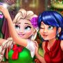 Selfie Elsa et Ladybug Miraculeuse