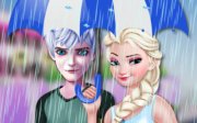 Elsa e Jack sotto la pioggia