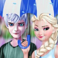 Elsa e Jack sotto la pioggia