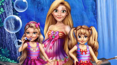 Rapunzel y las niñas gemelas