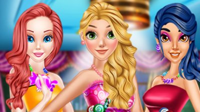 Ariel, Jasmine e Rapunzel  festa