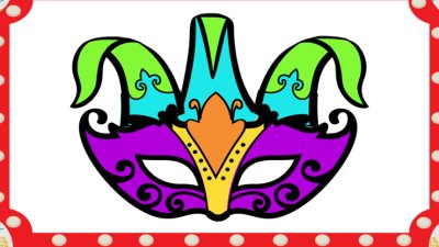 Carnival Mask Coloring