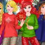 Ariel, Cendrillon, Elsa, Anna, Jasmine et Raiponce