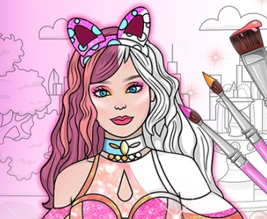 Dress Up & Coloring Book