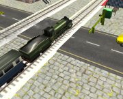 Simulador de trenes: controla la intersección con la línea ferroviaria