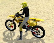 Simulador con moto en arena