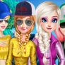 Elsa, Anna, Ariel y Cinderella en el campamento
