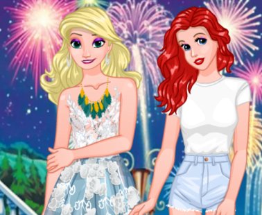 Ariel ve Elsa 10 farklı elbise
