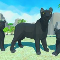 Simulador de familia pantera 3D: selva de aventuras