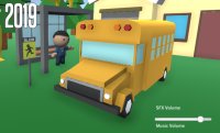 Simulador de canhão com ônibus escolar