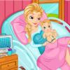 Elsa está dando a luz a un niño