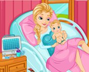 Elsa sta dando alla luce un maschio