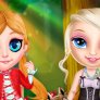 Baby Elsa en la historia de Little Red Riding