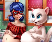 Angela e Ladybug incinta