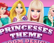 Design de interiores com Barbie, Elsa, Rapunzel, Ariel