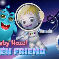 Hazel bebé y amigo extranjero