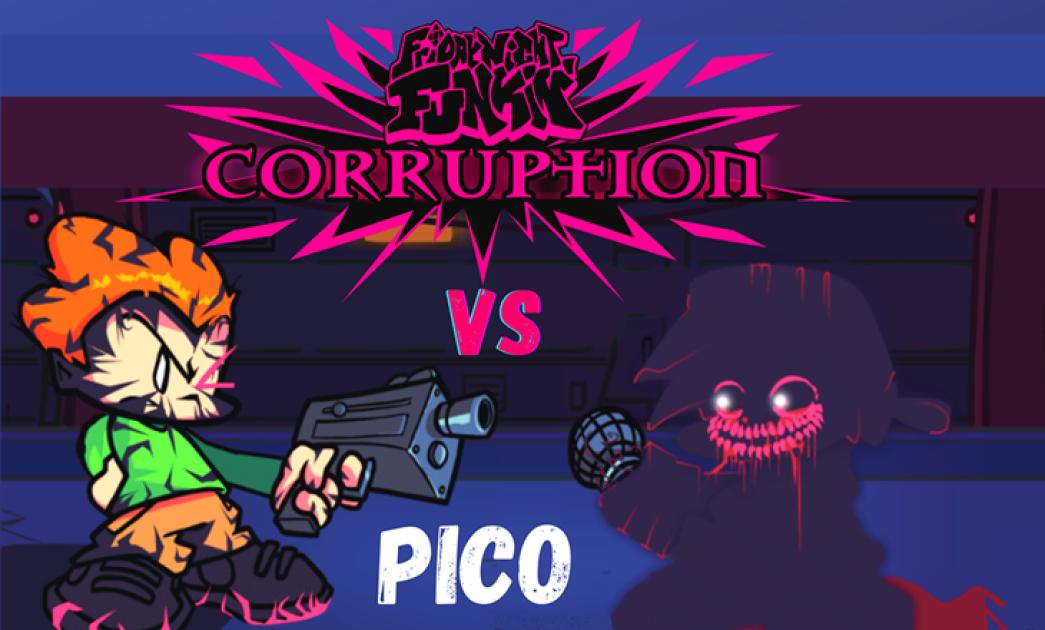 Vs corruption. FNF corruption Pico. Corrupted Pico. FNF Pico corrupted. FNF Evil bf.
