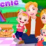 Baby-Haselnuss-Familien-Picknick