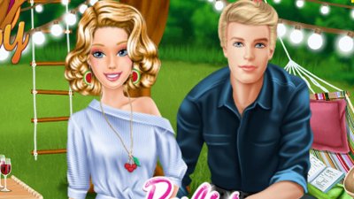 Barbie y Ken en la comida campestre