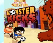 Victor und Valentino Monster Fußball tritt