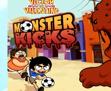 Victor und Valentino Monster Fußball tritt