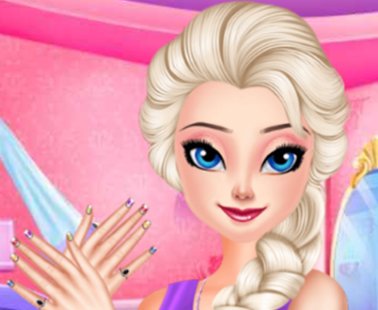 Anna, Cenicienta y Elsa en la manicura