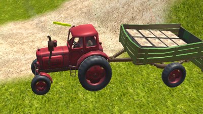 Simulatore in fattoria con il trattore