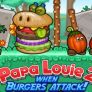 Papa Louie 2 ataque con hamburguesas