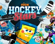 Personnages de Nickelodeon jouent au hockey