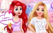 Ariel e Rapunzel Festa com unicórnios