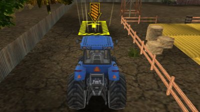 Çiftlik traktörü 3D park yeri