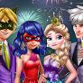 New Year Party avec Elsa et ladybug miraculeuse