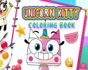 Unicorn Kitty Coloring Book