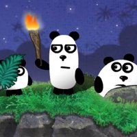 Os três pandas: meia-noite