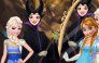 Espejo mágico: Elsa, Anna y una bruja
