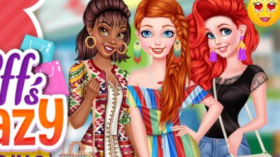 Ariel, Tiana und Merida einkaufen