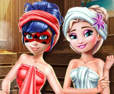 Elsa e Buburuza Miraculosa na sauna